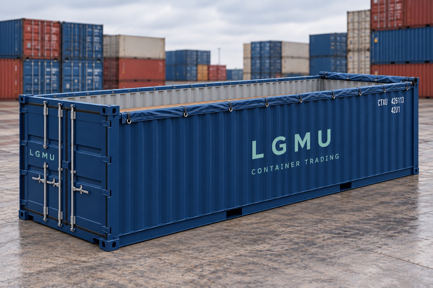 LGMU open top container, 20ft